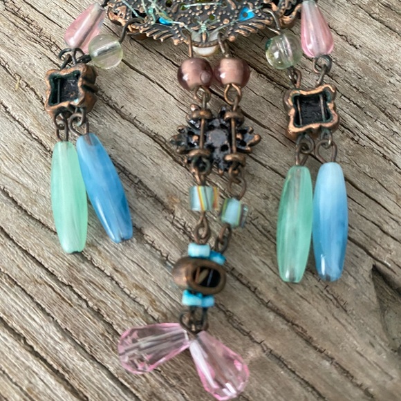 Handmade designer stone necklace - artisan from Montreal - Picture 6 of 9